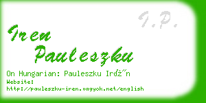 iren pauleszku business card